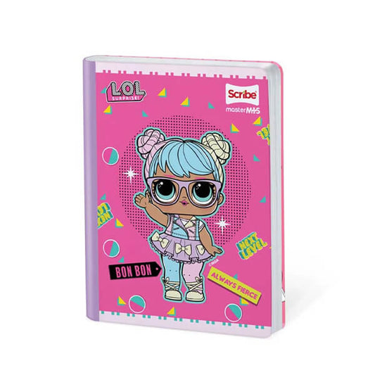 Cuaderno scribe cosido grande 100 hojas LOL para niñas #1