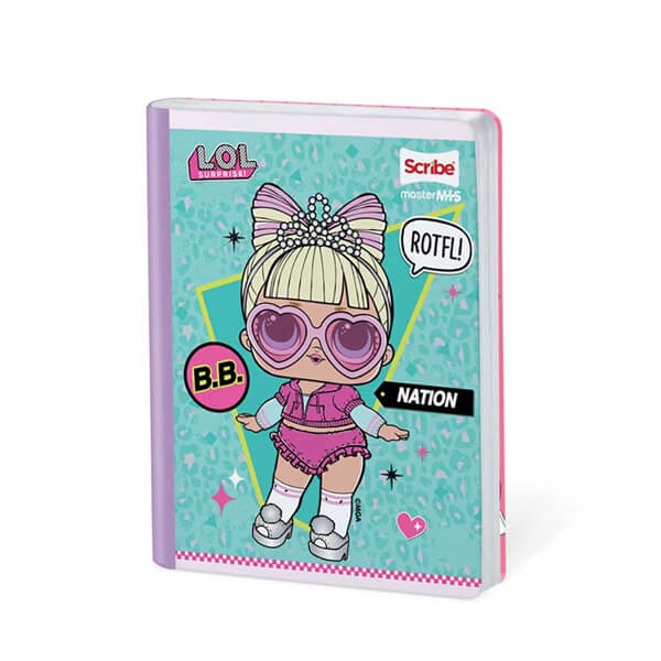Cuaderno scribe cosido grande 100 hojas LOL para niñas #4