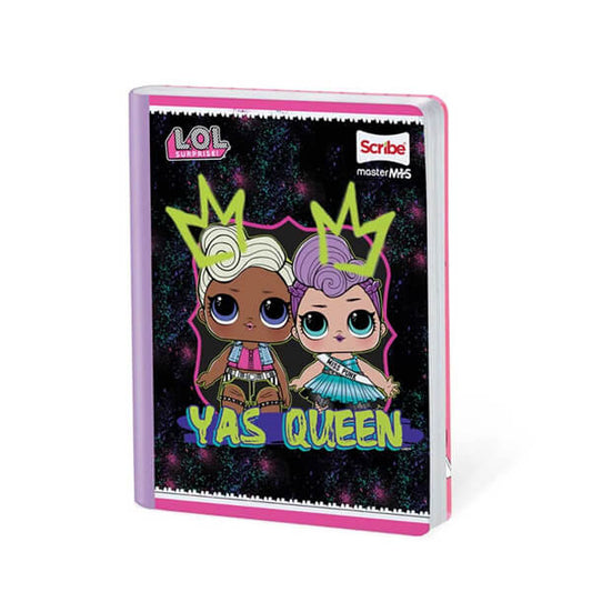 Cuaderno scribe cosido grande 100 hojas LOL para niñas #8