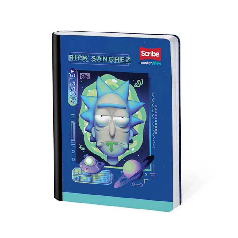 Cuaderno scribe cosido grande 100 hojas Rick & Morty para niños #1