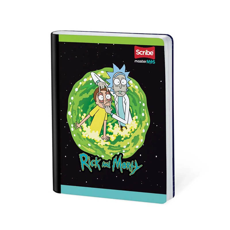 Cuaderno scribe cosido grande 100 hojas Rick & Morty para niños #6