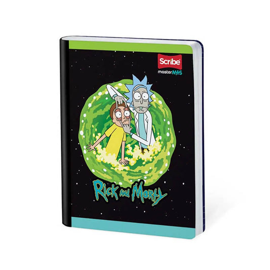 Cuaderno scribe cosido grande 100 hojas Rick & Morty para niños #6