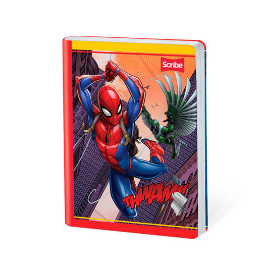 Cuaderno scribe cosido grande 100 hojas SPIDERMAN para niños #5
