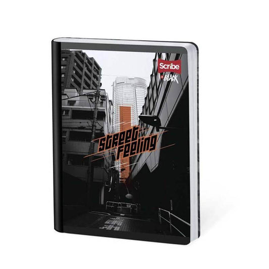 Cuaderno scribe cosido grande 50 hojas cuadriculado IN BLACK #2