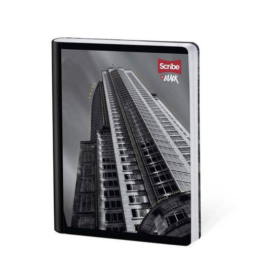 Cuaderno scribe cosido grande 50 hojas cuadriculado IN BLACK #6