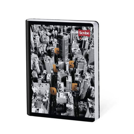 Cuaderno scribe cosido grande 50 hojas cuadriculado IN BLACK #7