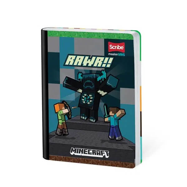 Cuaderno scribe cosido grande 100 hojas MINECRAFT para niños #5