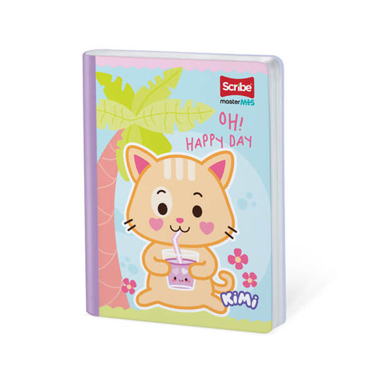 Cuaderno scribe cosido grande de 100 hojas KIMI para niñas #1