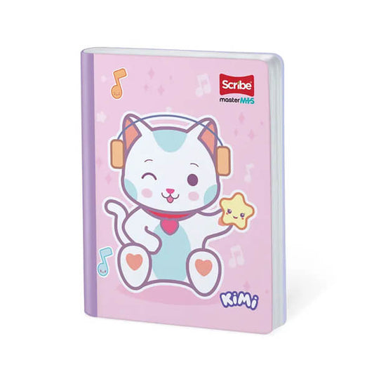 Cuaderno scribe cosido grande de 100 hojas cuadriculado KIMI para niñas #4