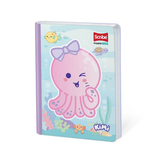 Cuaderno scribe cosido grande de 100 hojas cuadriculado KIMI para niñas #5