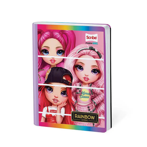 Cuaderno scribe cosido grande 100 hojas Rainbow High para niñas #2
