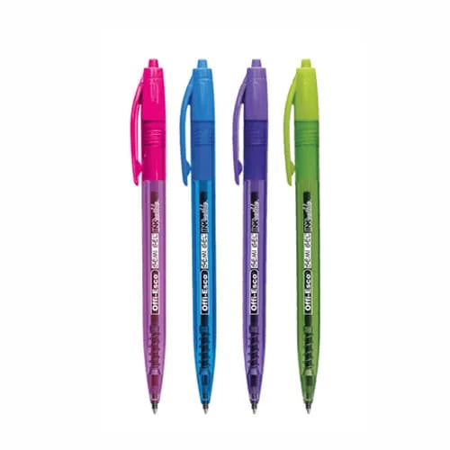 Set x4 Esfero retractil 1,5mm SEMI-GEL -OFFIESCO-