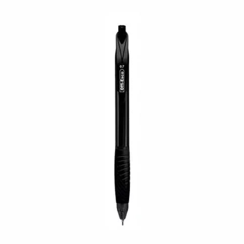 Esfero semi-gel retractil 0.7mm con caucho -OFFIESCO- x UNIDAD Color Negro