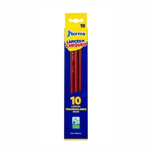 Lápiz chequeo -NORMA- Caja x 10