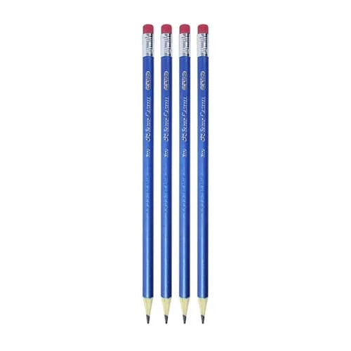 Lápiz de grafito -FABER CASTELL 2 HB AZUL- x 4 Lápices
