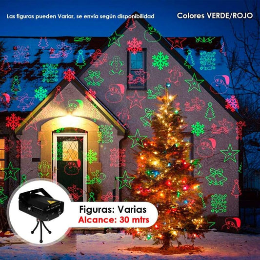 Luz Laser de figuras Navidad Discotecas