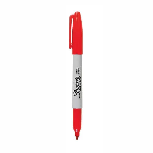 Marcador Sharpie permanente x UNIDAD Color rojo