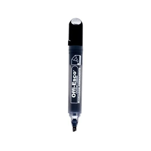 Marcador permanente Punta Biselada OFFIESCO x UNIDAD Color Negro