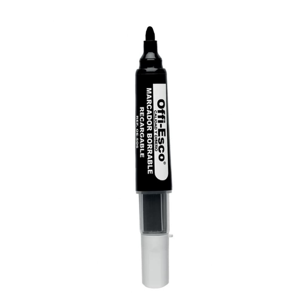 Marcador Borrable Recargable Unidad NEGRO Offiesco