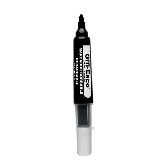 Marcador Borrable Recargable Unidad NEGRO Offiesco