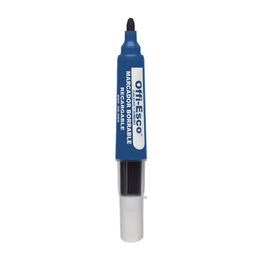 Marcador Borrable Recargable Unidad AZUL Offiesco