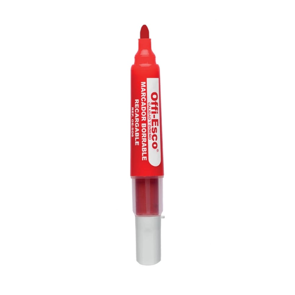 Marcador Borrable Recargable Unidad ROJO Offiesco