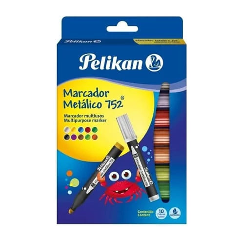 Marcadores metálico 752 -PELIKAN- X10 Colores