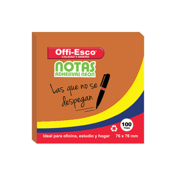 Notas Adhesivas Post it 76 x 76 mm Offiesco VERDE