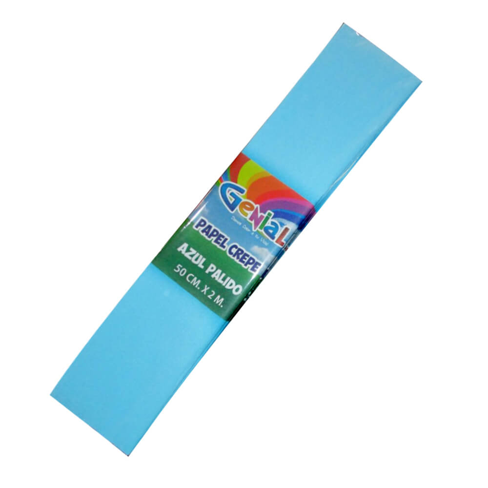 Papel Crepe Azul claro pliego x UNIDAD