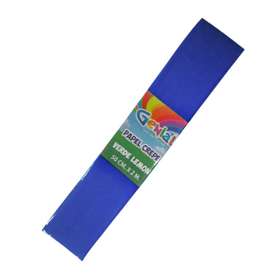 Papel Crepe Azul oscuro pliego x UNIDAD