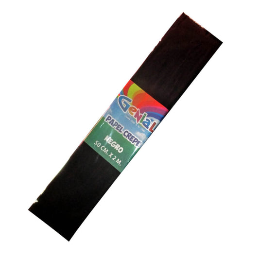 Papel Crepe negro pliego x UNIDAD