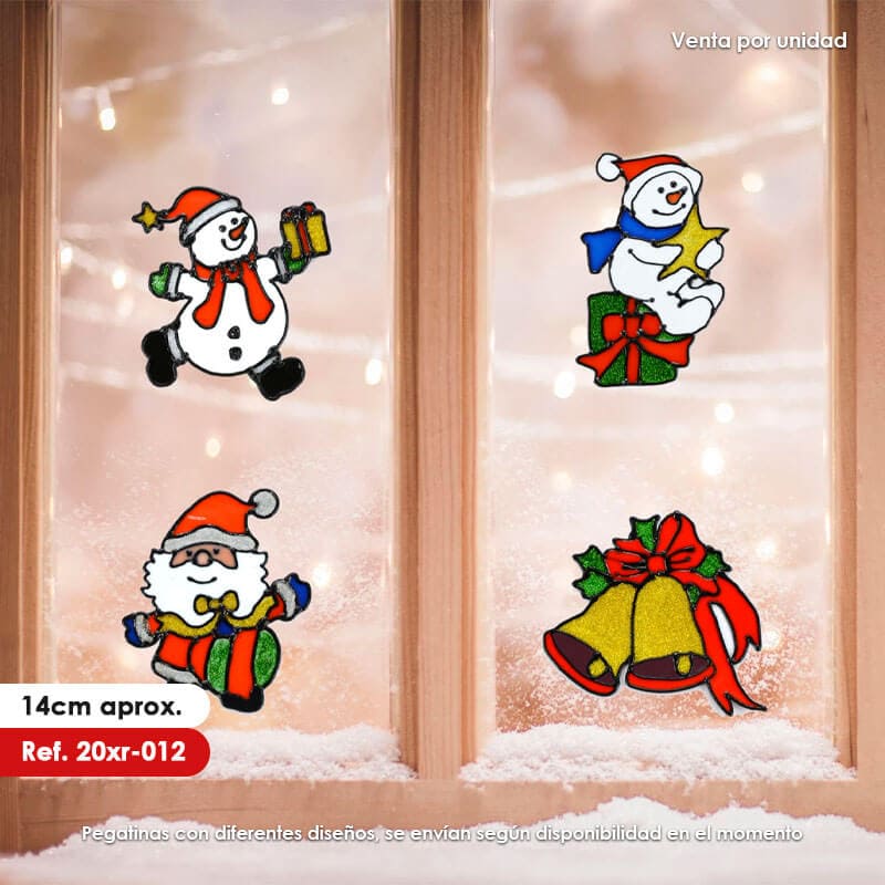 Pegatina goma para decorar ventanas o vidrios lavables VARIOS DISEÑOS