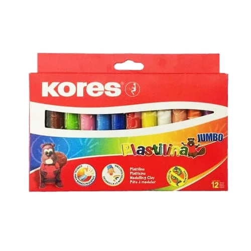 Plastilina JUMBO 180g -KORES- x 12 Colores