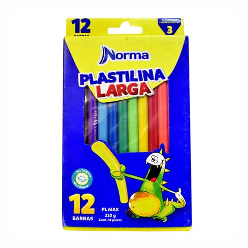 Plastilina 220gr -NORMA- X12 Colores