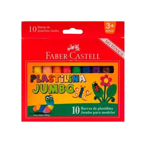Plastilina 242g -FABER CASTELL- x 10 Colores