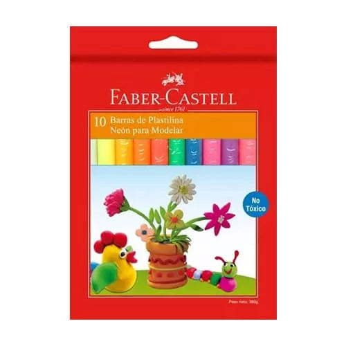 Plastilina 360g JUMBO -FABER CASTELL- x 10 Colores