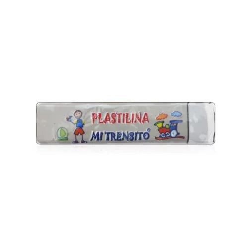 Plastilina en barra MI TRENSITO 55g Colores vivos Gris