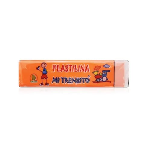 Plastilina en barra MI TRENSITO 55g Colores vivos Naranja
