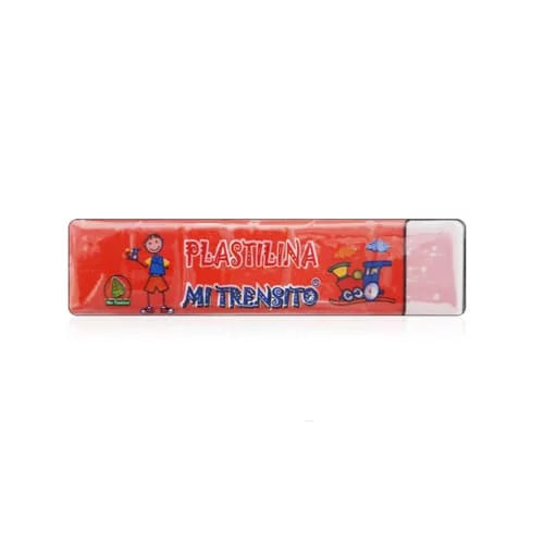 Plastilina en barra MI TRENSITO 55g Colores vivos Rojo