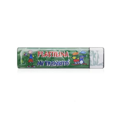 Plastilina en barra MI TRENSITO 55g Colores vivos Verde Oscuro