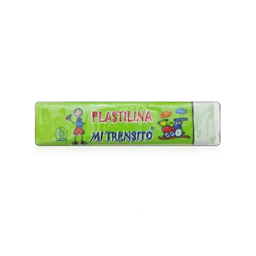 Plastilina en barra MI TRENSITO 55g Colores vivos Verde claro
