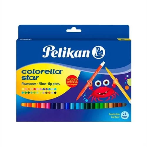 Plumones colorella star -PELIKAN- X24 Colores
