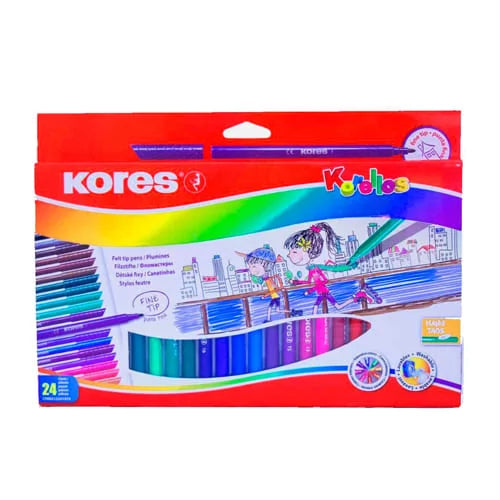 Plumones korellos -KORES- X24 Colores