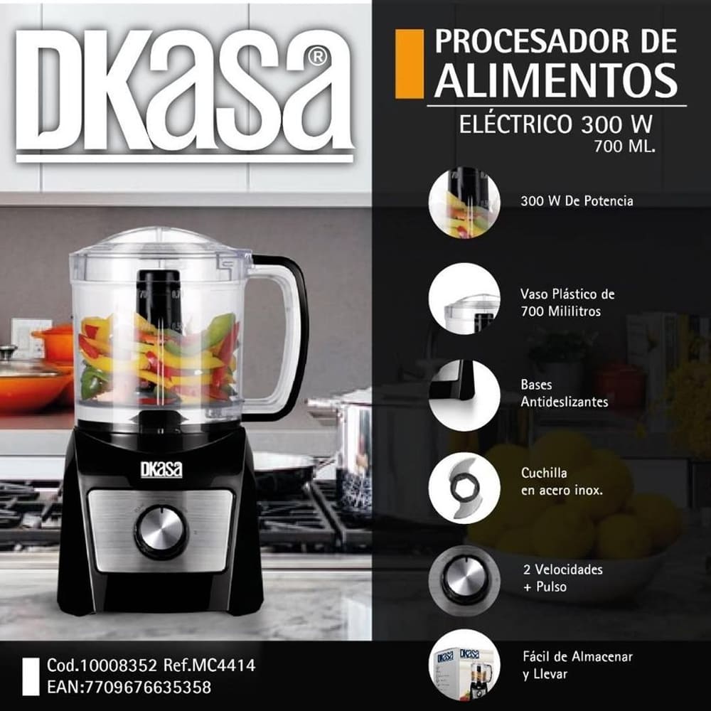 Procesador O Picatodo Premium Blender Mix Dkasa 700 Ml