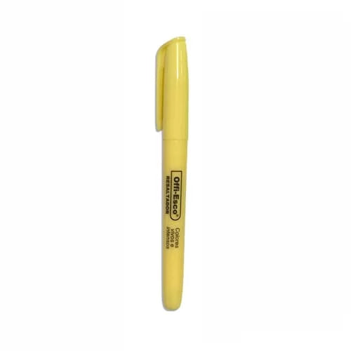 Resaltador OFFIESCO delgado Pastel x UNIDAD Color Amarillo