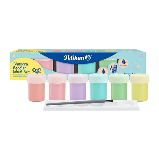Tempera Escolar Pastel Pelikan