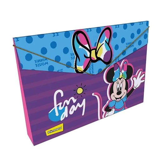 Carpeta fuelle cartón con caucho PERSONAJES FEMENINO MINNIE MARIPOSA