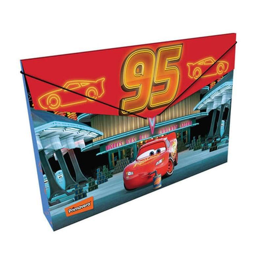 Carpeta fuelle cartón con caucho PERSONAJES MASCULINO CARS