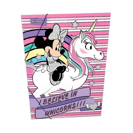 Carpeta con caucho plático DISNEY MINNIE UNICORNIO