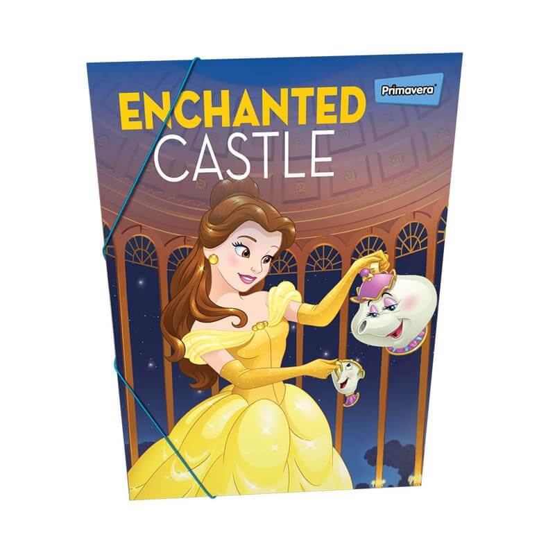 Carpeta con caucho plático DISNEY LA BELLA Y LA BESTIA